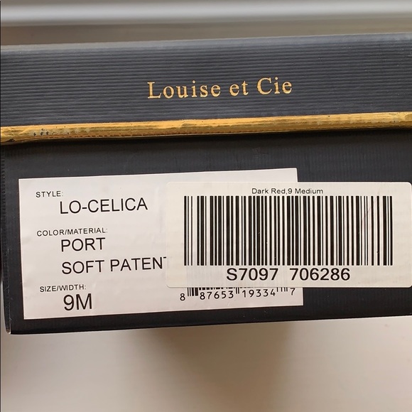 New Louise et Cie Port Red Patent Heels Pumps 9 M - Picture 6 of 7